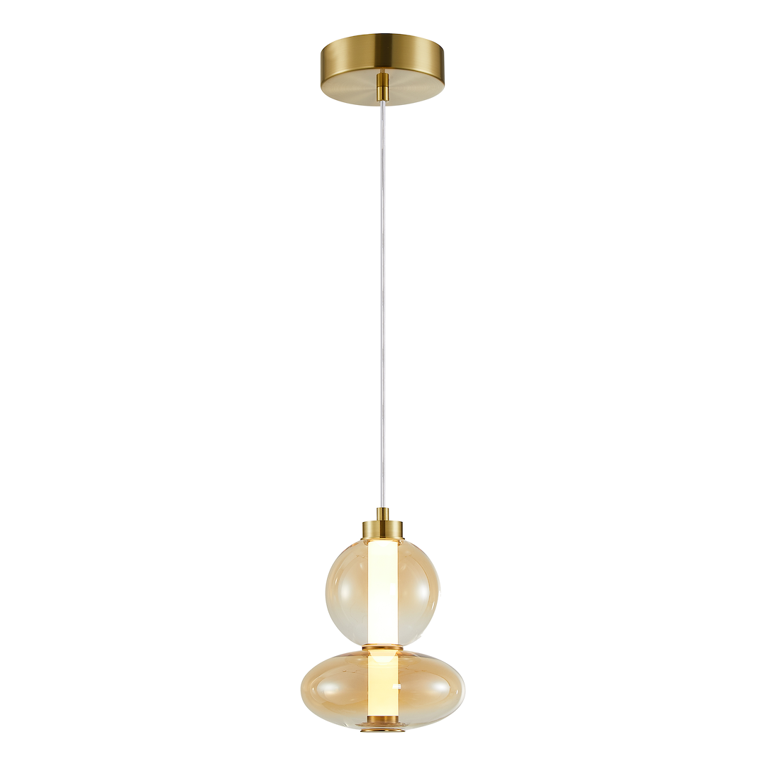 Daphne Gold Glass Pendant Light