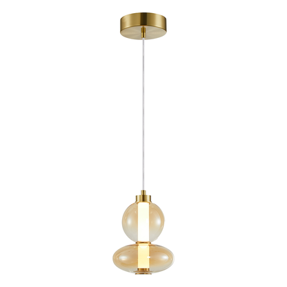 Daphne Gold Glass Pendant Light