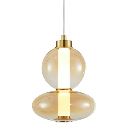 Daphne Gold Glass Pendant Light