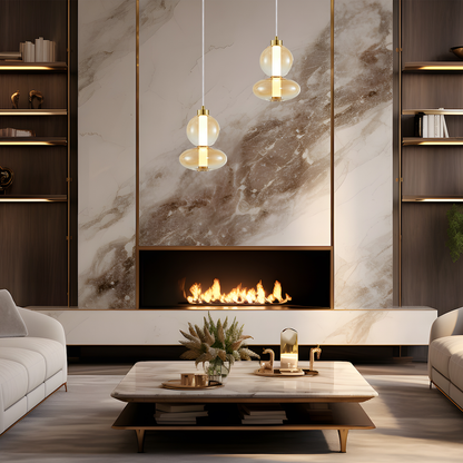 Daphne Gold Glass Pendant Light