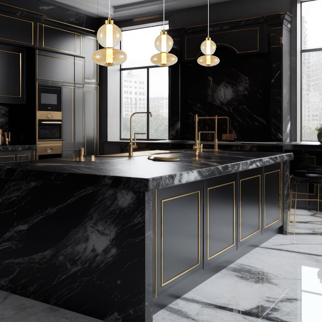 Daphne Gold Glass Pendant Light