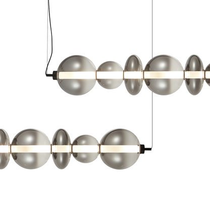 Daphne Black Glass Pendant Bar