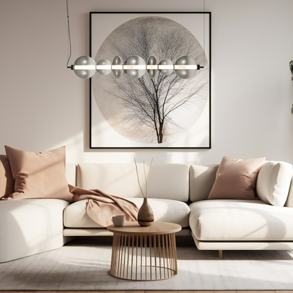 Daphne Black Glass Pendant Bar