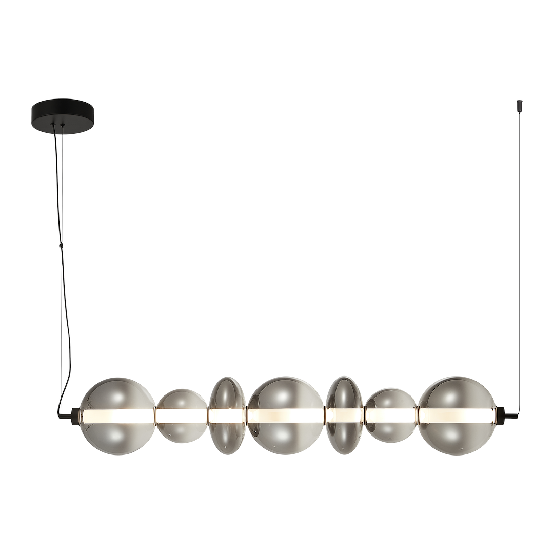 Daphne Black Glass Pendant Bar