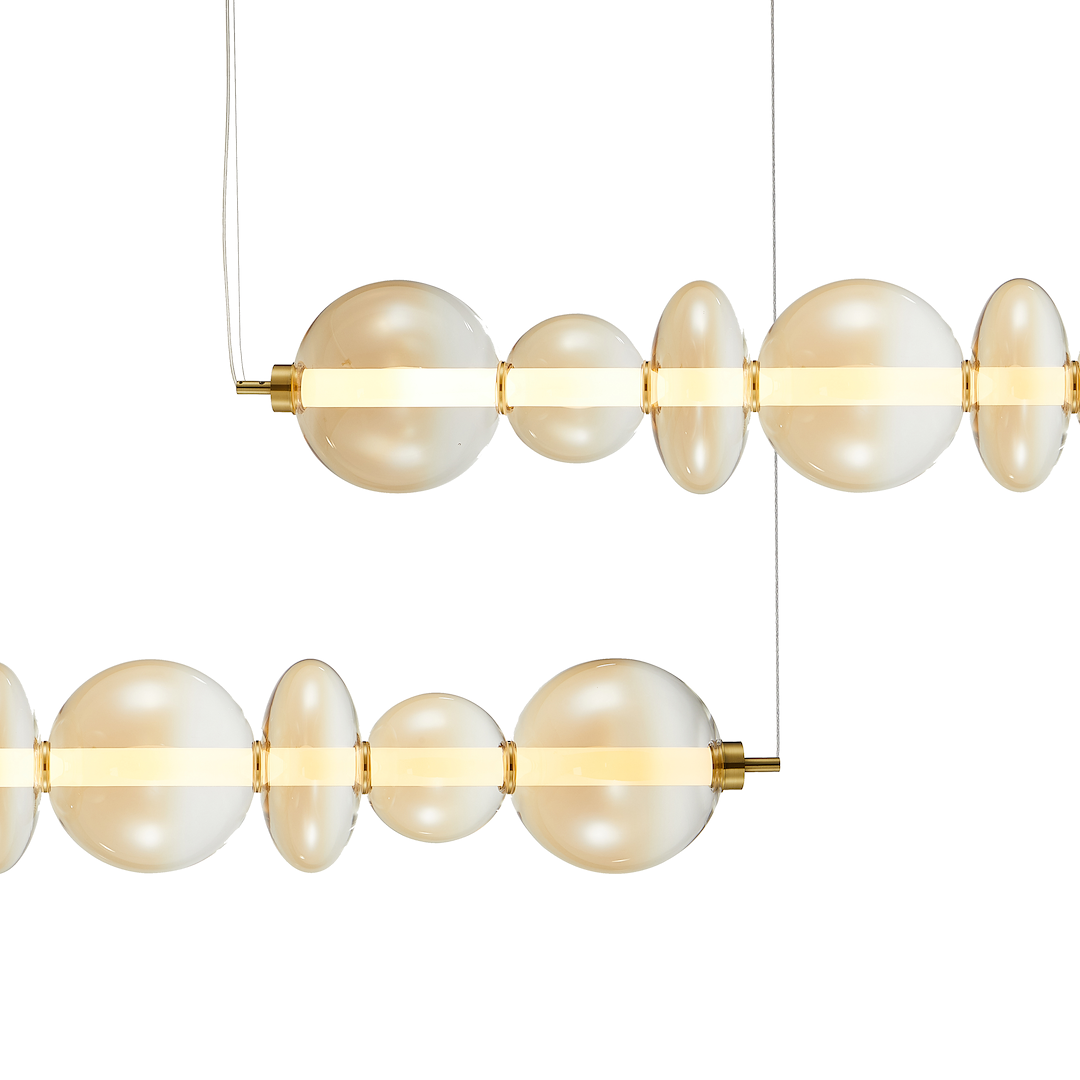 Daphne Gold Glass Pendant Bar