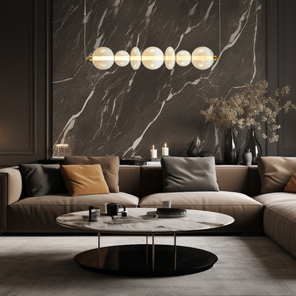 Daphne Gold Glass Pendant Bar