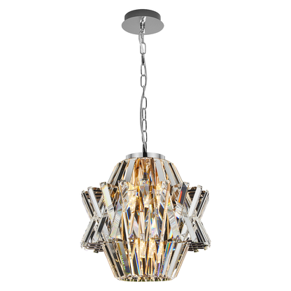 Crown Chrome 4 Light Crystal Chandelier