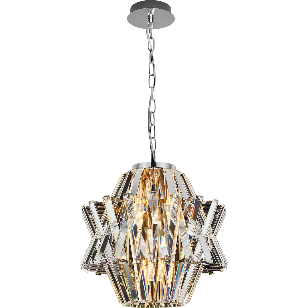 Crown Chrome 4 Light Crystal Chandelier