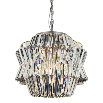 Crown Chrome 12 Light Crystal Chandelier