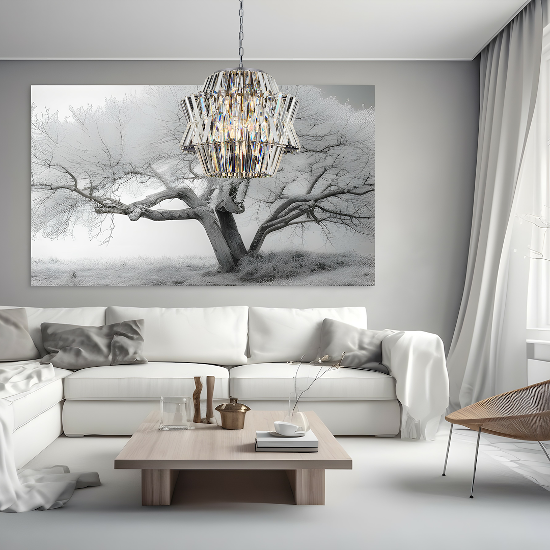 Crown Chrome 12 Light Crystal Chandelier