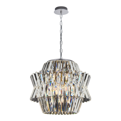 Crown Chrome 12 Light Crystal Chandelier