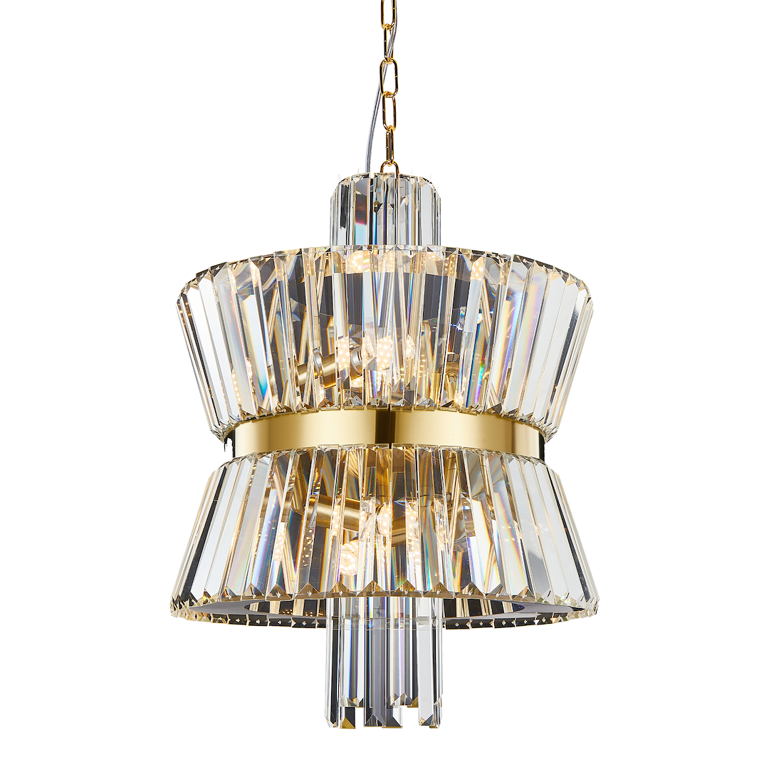 Aurelia Gold 8 Light Crystal Chandelier