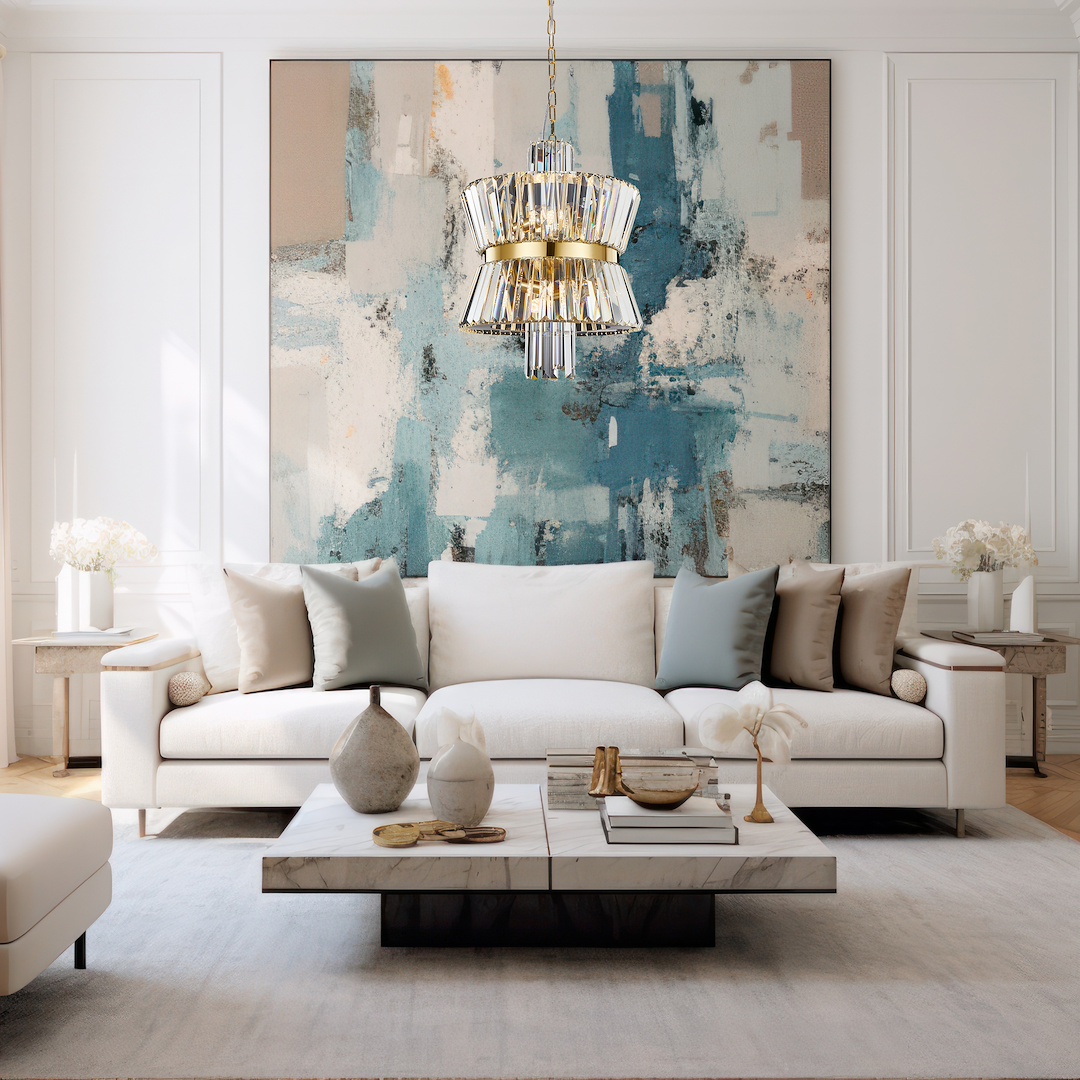 Aurelia Gold 8 Light Crystal Chandelier