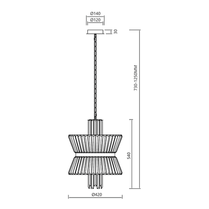 Aurelia Gold 8 Light Crystal Chandelier