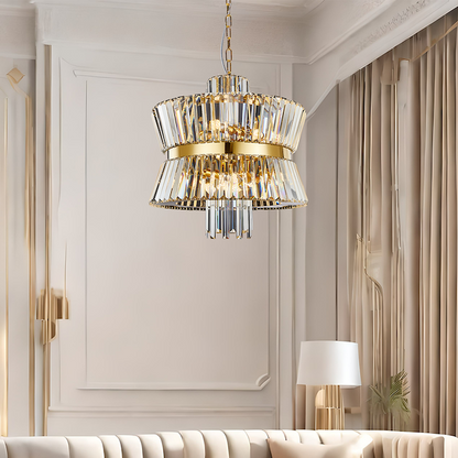 Aurelia Gold 12 Light Crystal Chandelier