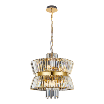 Aurelia Gold 12 Light Crystal Chandelier
