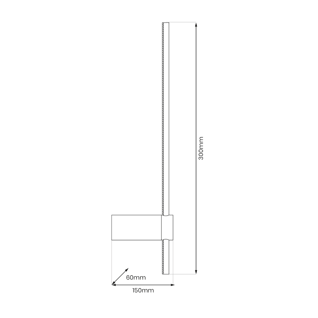 Swing Black Wall Light 30cm