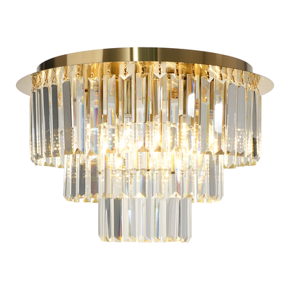 Milano Gold 6 Light Crystal Ceiling Light 45cm