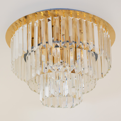 Milano Gold 6 Light Crystal Ceiling Light 45cm