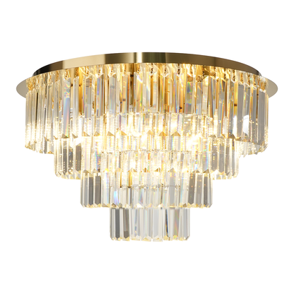 Milano Gold 9 Light Crystal Ceiling Light 60cm