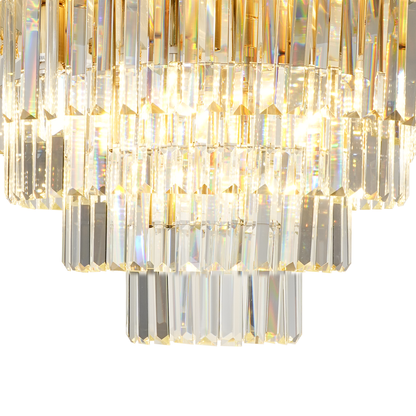 Milano Gold 9 Light Crystal Ceiling Light 60cm