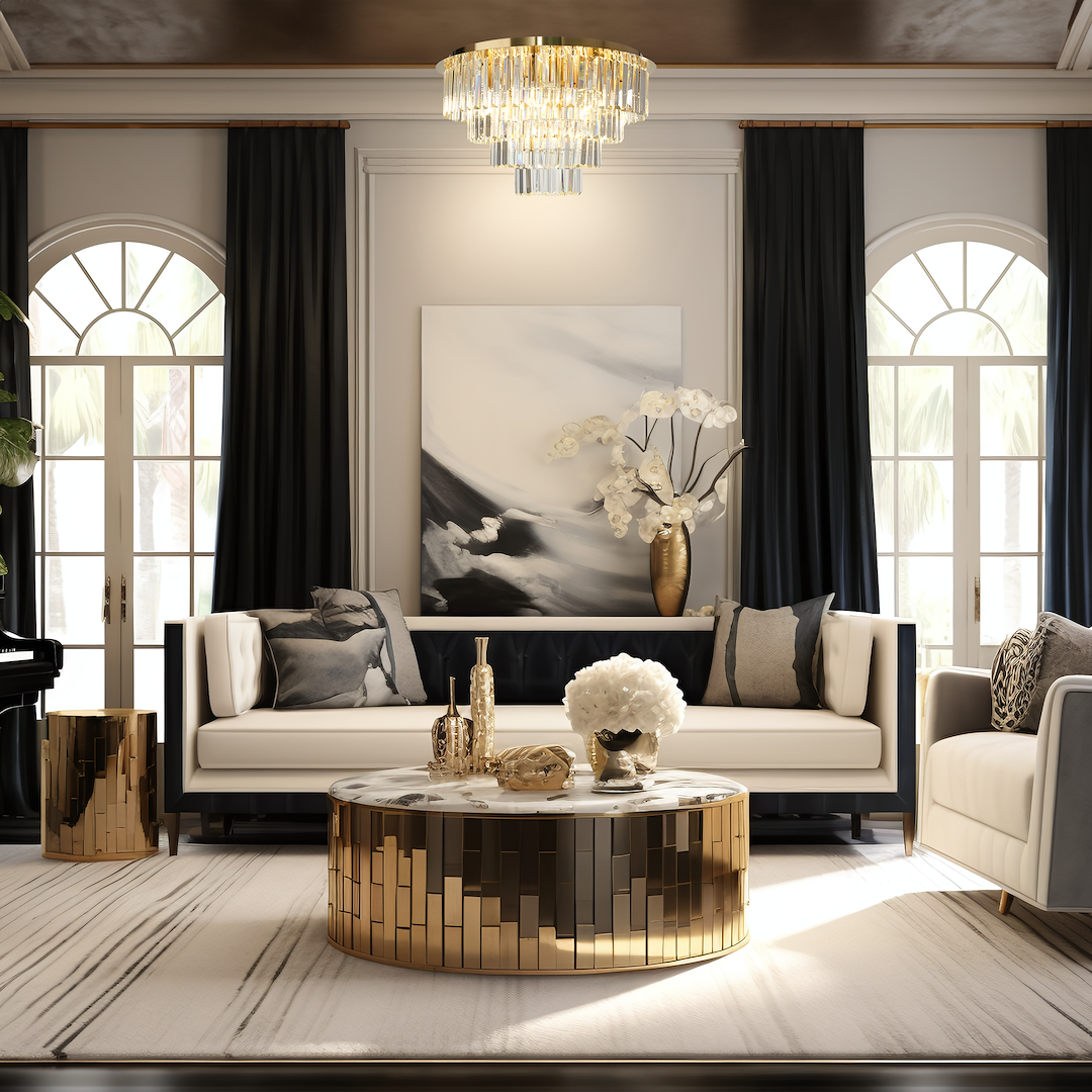 Milano Gold 9 Light Crystal Ceiling Light 60cm