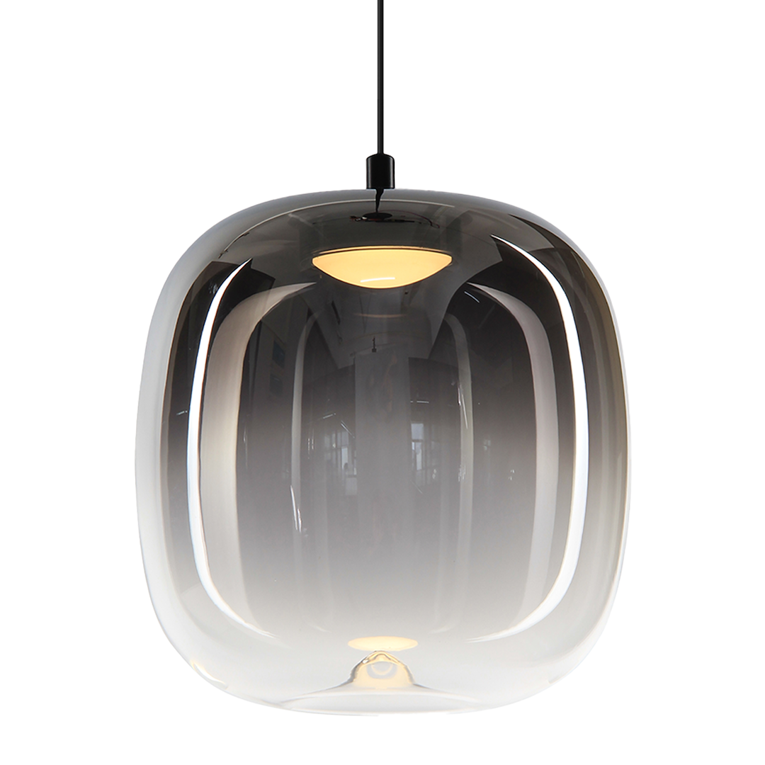 Vaso Black Glass Pendant Light 15cm