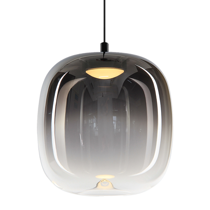Vaso Black Glass Pendant Light 15cm