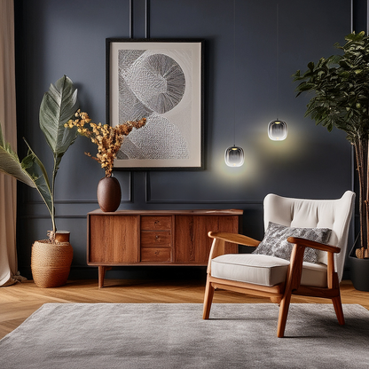 Vaso Black Glass Pendant Light 15cm