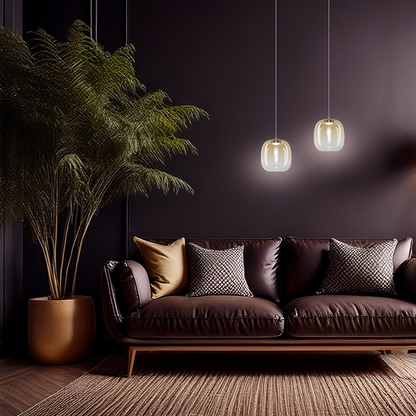 Vaso Gold Glass Pendant Light 15cm