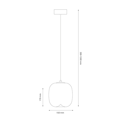 Vaso Gold Glass Pendant Light 15cm