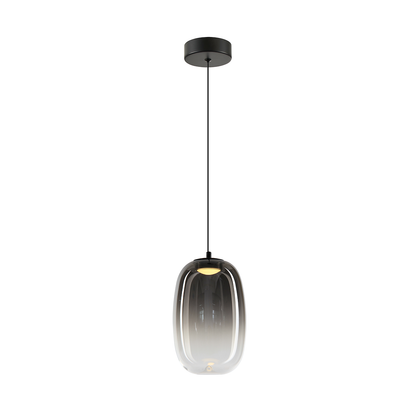 Vaso Black Glass Pendant Light 13cm