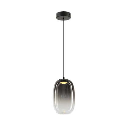 Vaso Black Glass Pendant Light 13cm