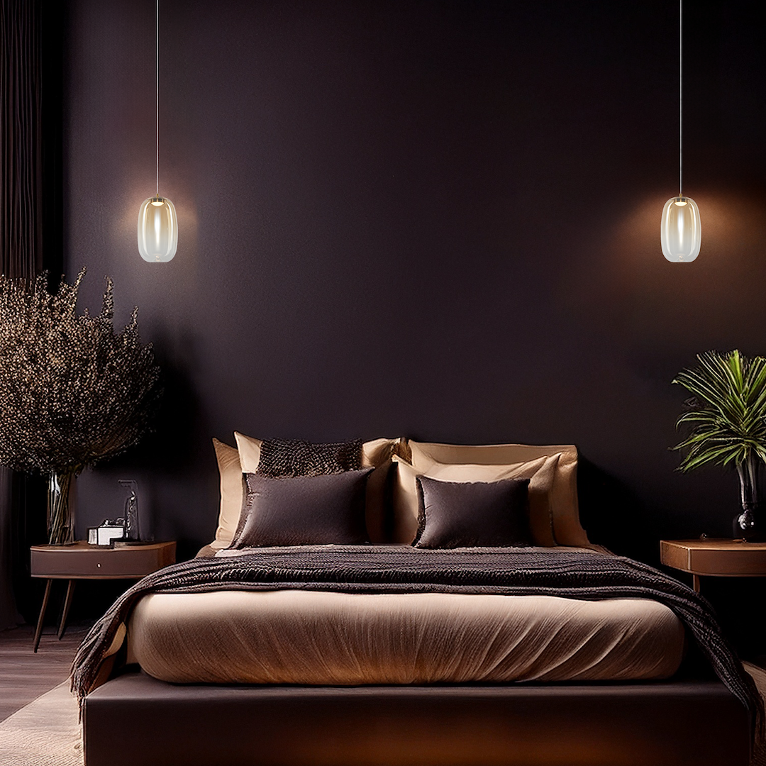 Vaso Gold Glass Pendant Light 13cm