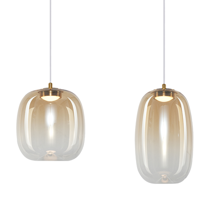 Vaso Gold 4 Light Glass Pendant Bar