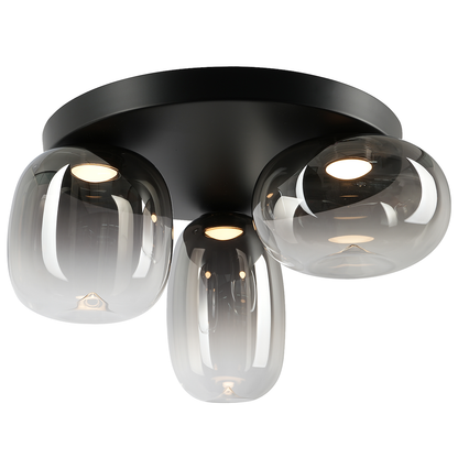 Vaso Black Glass Ceiling Light