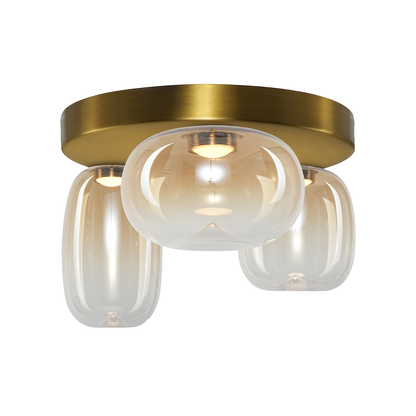 Vaso Gold Glass Ceiling Light
