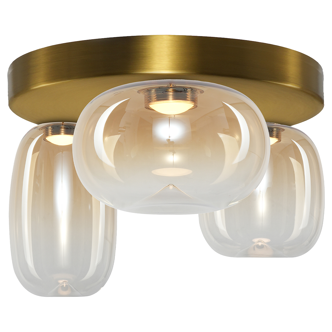 Vaso Gold Glass Ceiling Light