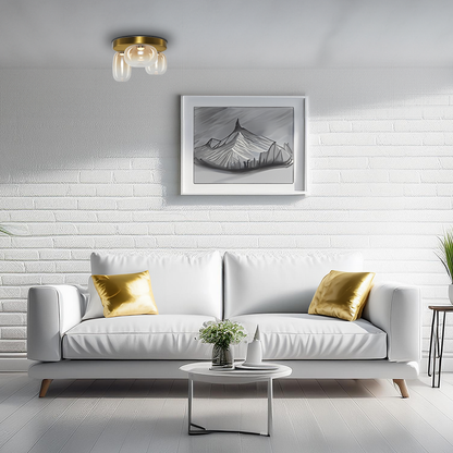 Vaso Gold Glass Ceiling Light