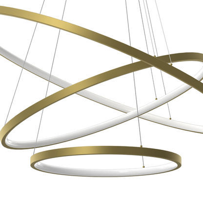 Hoop Gold 3 Ring Multi-Light Pendant