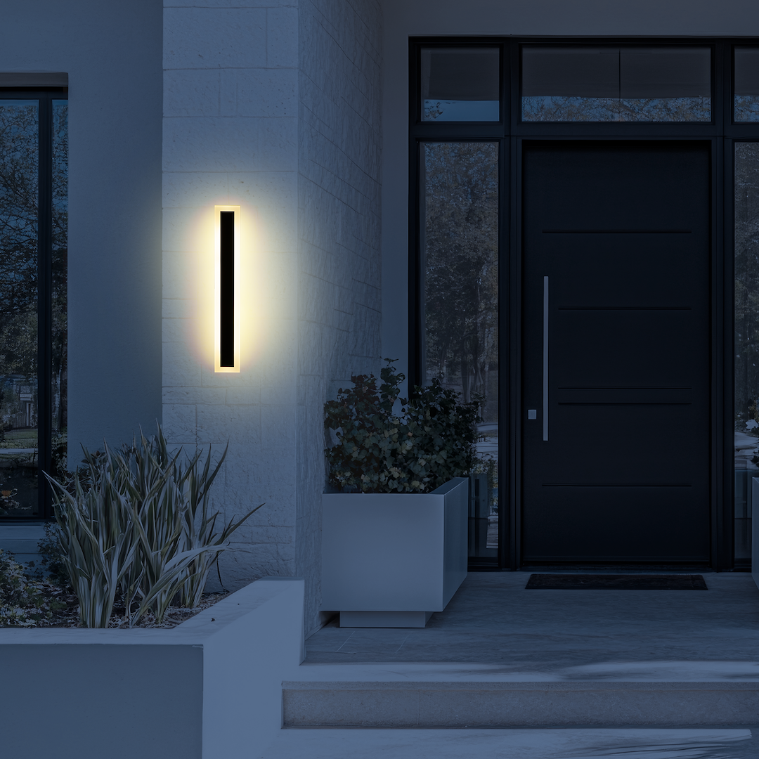 Wow Black IP54 Outdoor Wall Light 60cm