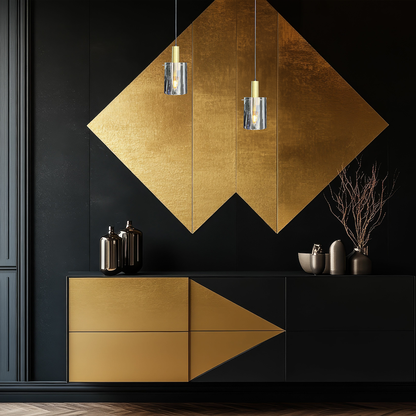 Arcadia Black & Gold Pendant