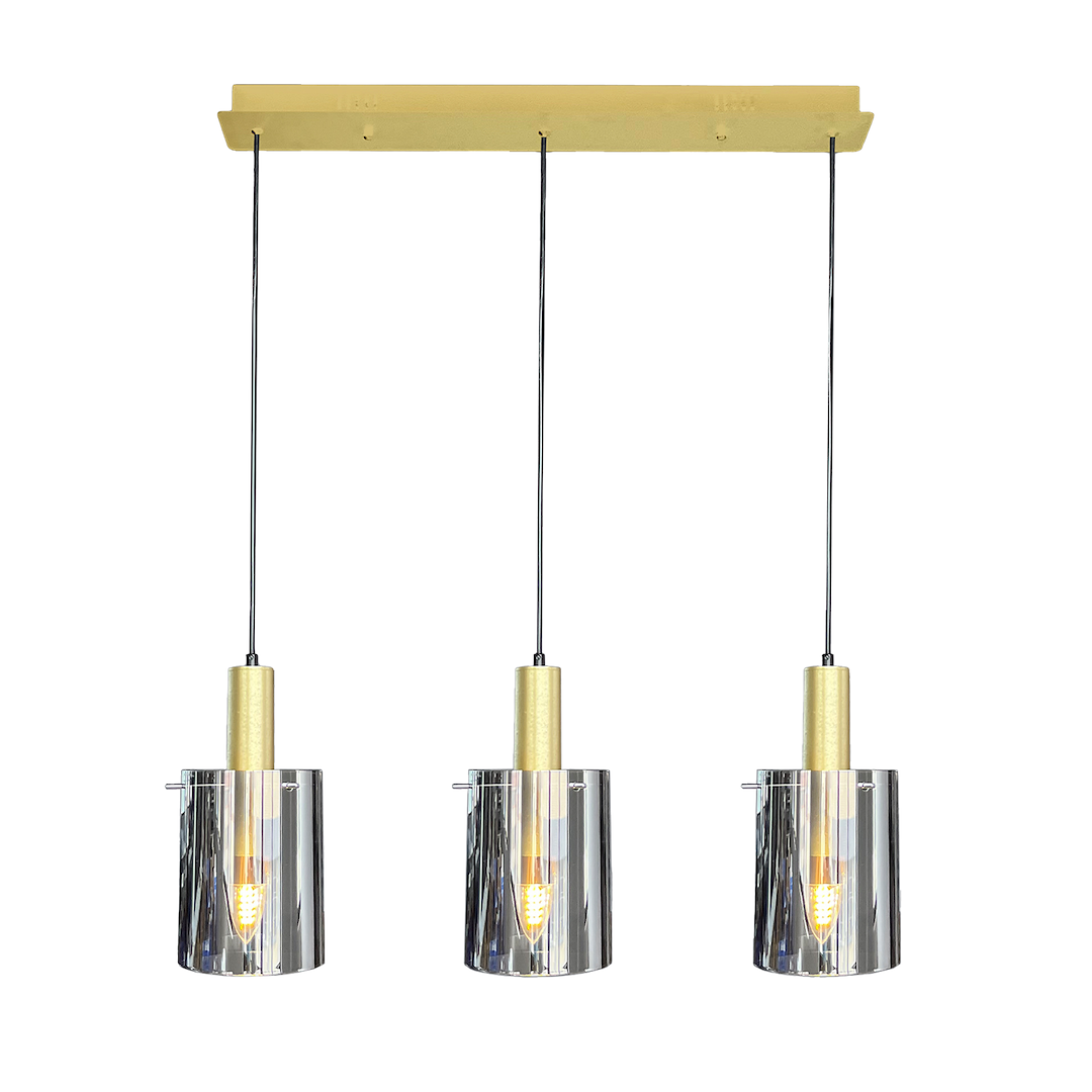 Arcadia Black & Gold 3 Light Pendant Bar