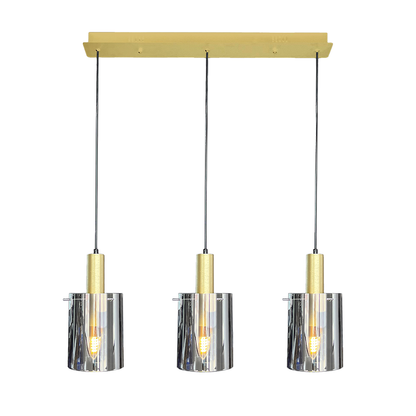 Arcadia Black & Gold 3 Light Pendant Bar