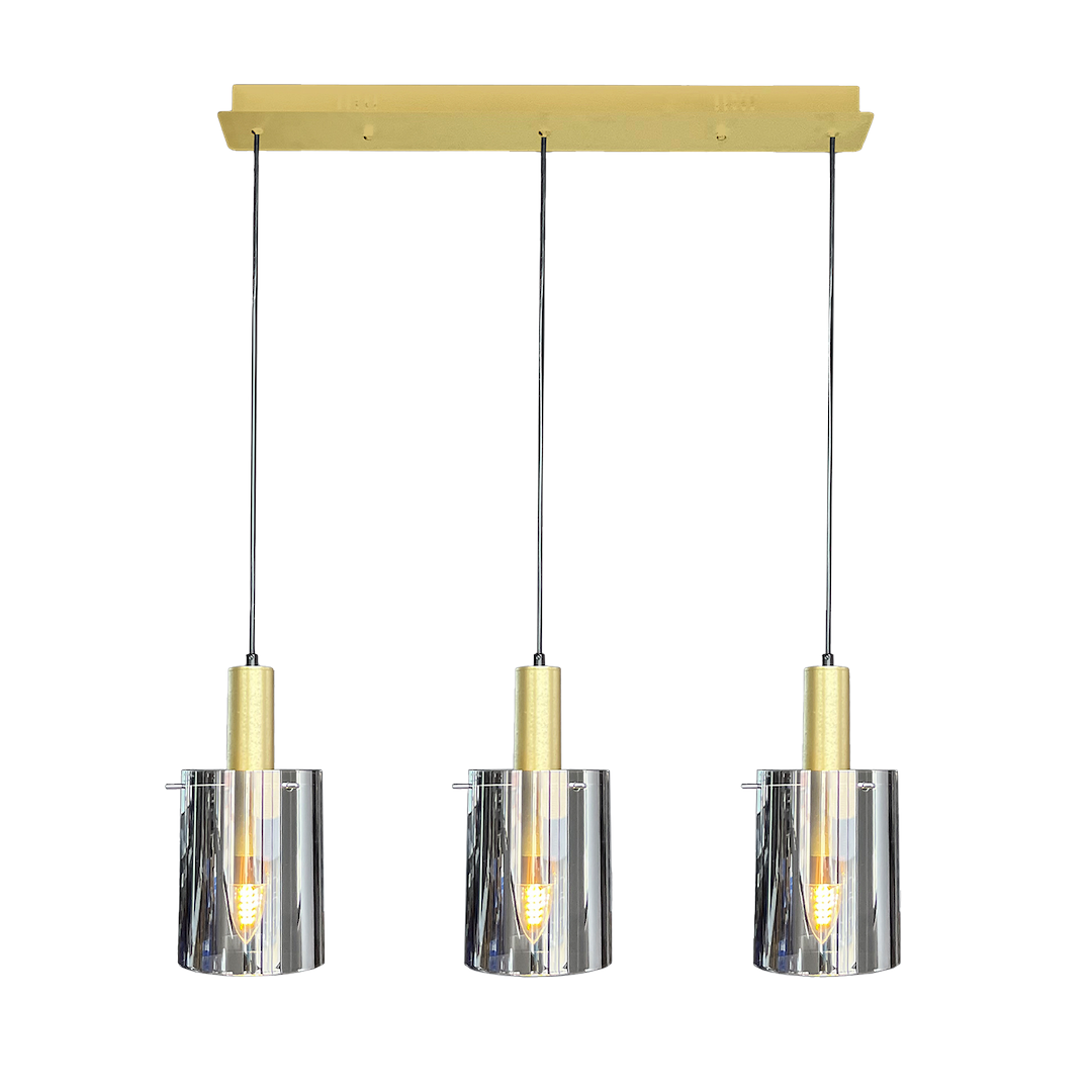 Arcadia Black & Gold 3 Light Pendant Bar