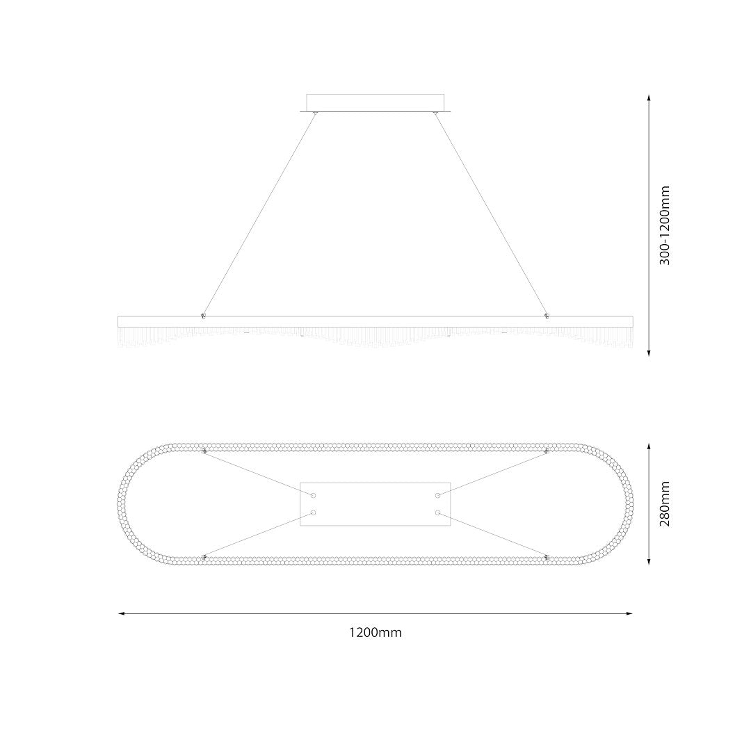 Preciosa Gold Pendant Bar