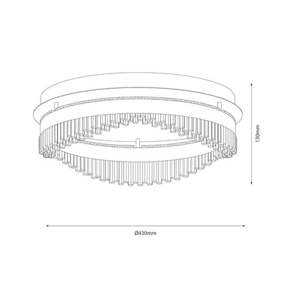Preciosa Gold Ceiling Light