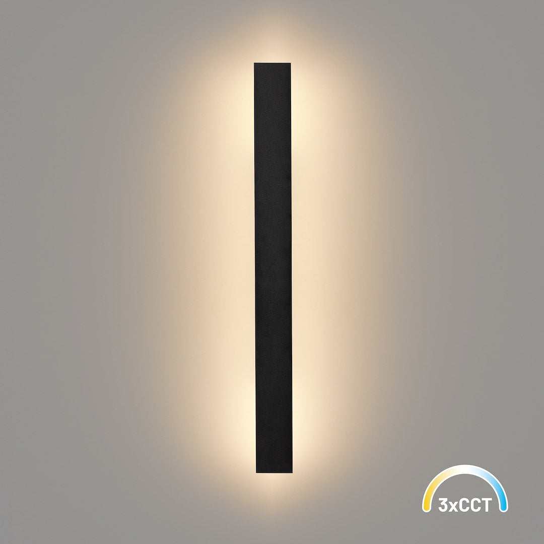 Wow II Black IP54 Outdoor Wall Light 60cm