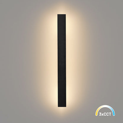 Wow II Black IP54 Outdoor Wall Light 60cm