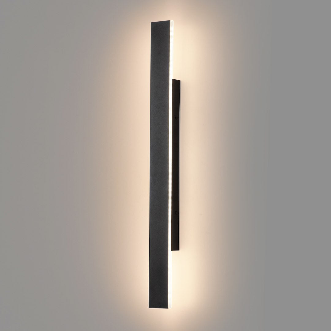 Wow II Black IP54 Outdoor Wall Light 60cm